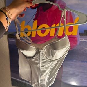 Mini corset white top